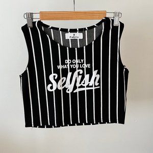 SELFISH CROP TANK TOP